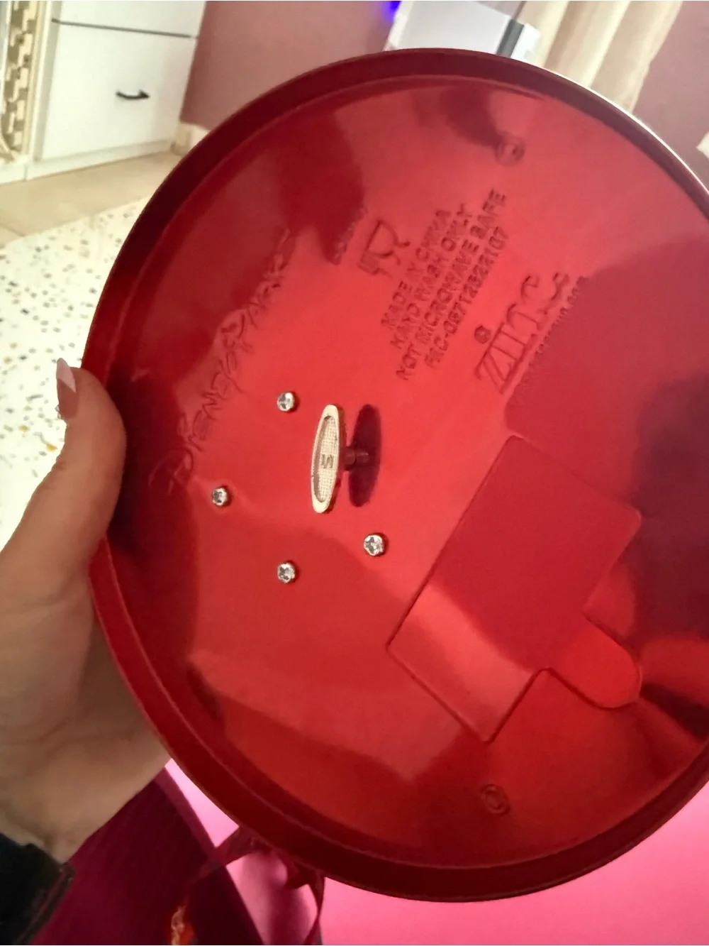 Disney Red and Gold Christmas Popcorn Tin